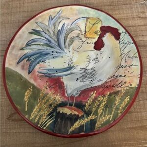 Susan Winget Colorful Rooster Decorative Plate